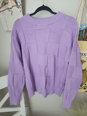 Lilac Women's Knit Sweater - Casual Crewneck Size S